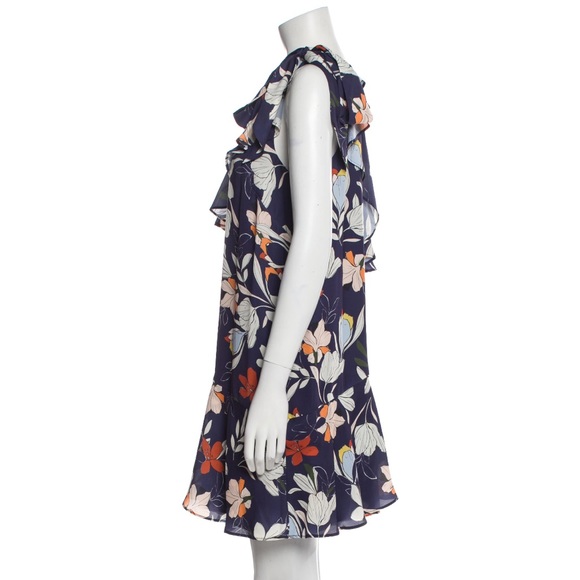 Parker Silk Knee Length Dress - Size S - Picture 2 of 3